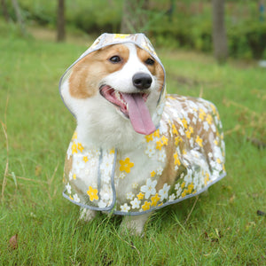 NEW Floral dog Rain cape