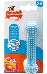 Nylabone Puppy Teething Dental Chicken Blue XSmall Dog Toy