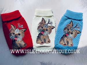 Yorkie dog jumper - Isle For Dogs