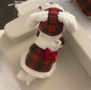 NEW Festive Christmas dog dress and hat set