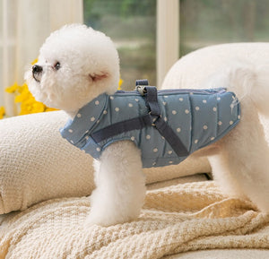 Dotty dog harness jacket