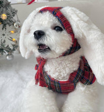 Load image into Gallery viewer, NEW Festive Christmas dog dress and hat set
